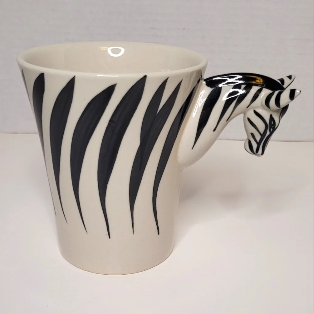 Zebra 3D Mug Pier 1 NWOT
